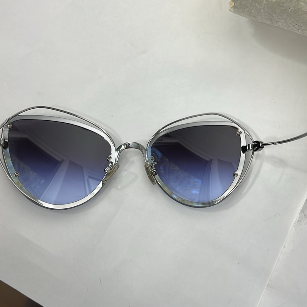 Coach Blue Grey HC 7086 90044Q Gunmetal Sunglasses with Case - Picture 6 of 13